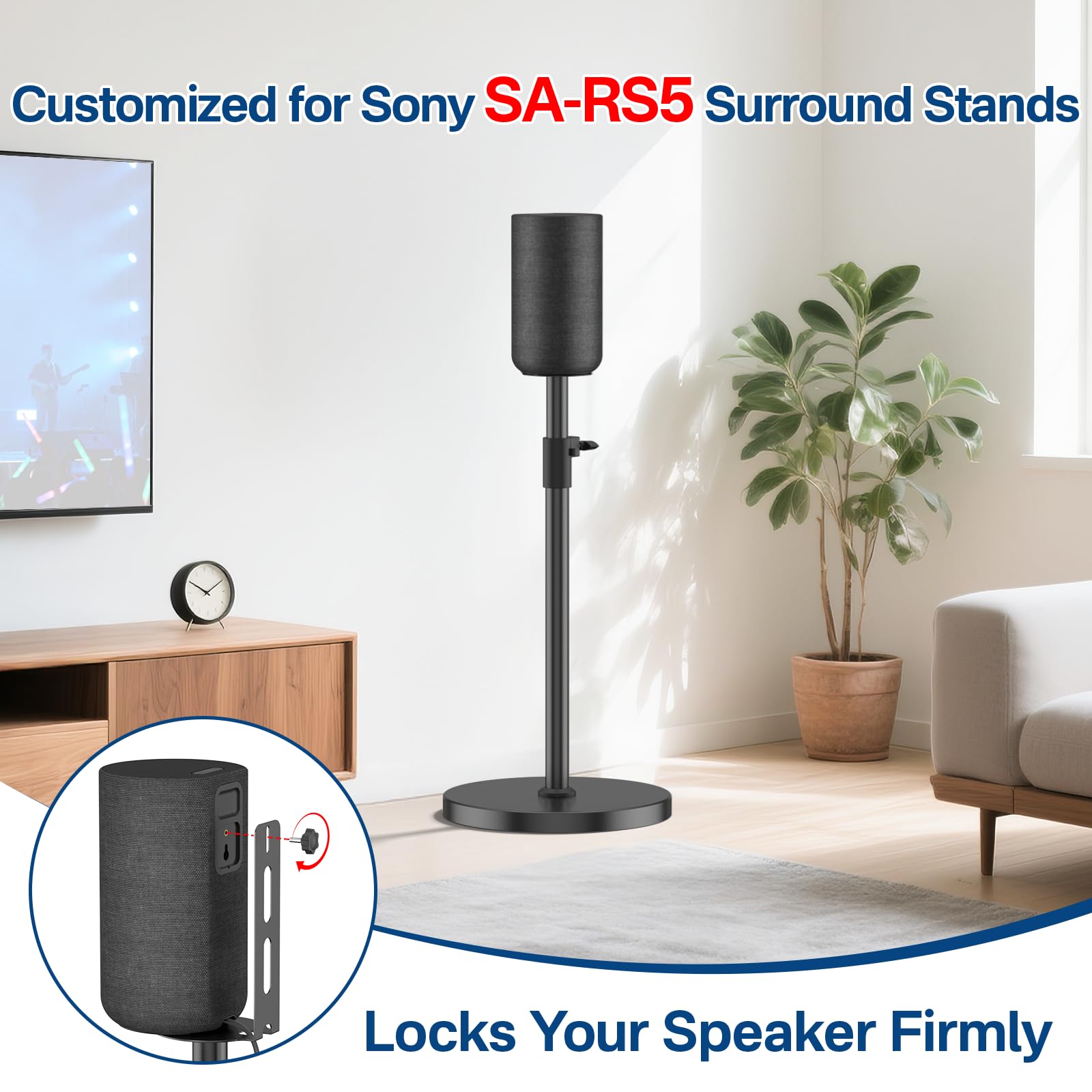 Amazon | 高さ調節式フロアスピーカースタンドペア Sony SA-RS5
